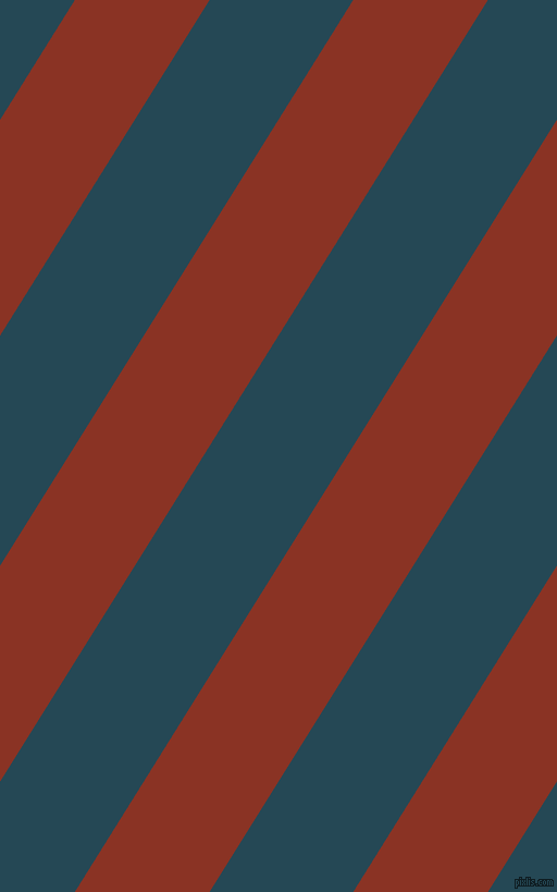 58 degree angle lines stripes, 105 pixel line width, 112 pixel line spacing, Burnt Umber and Teal Blue angled lines and stripes seamless tileable