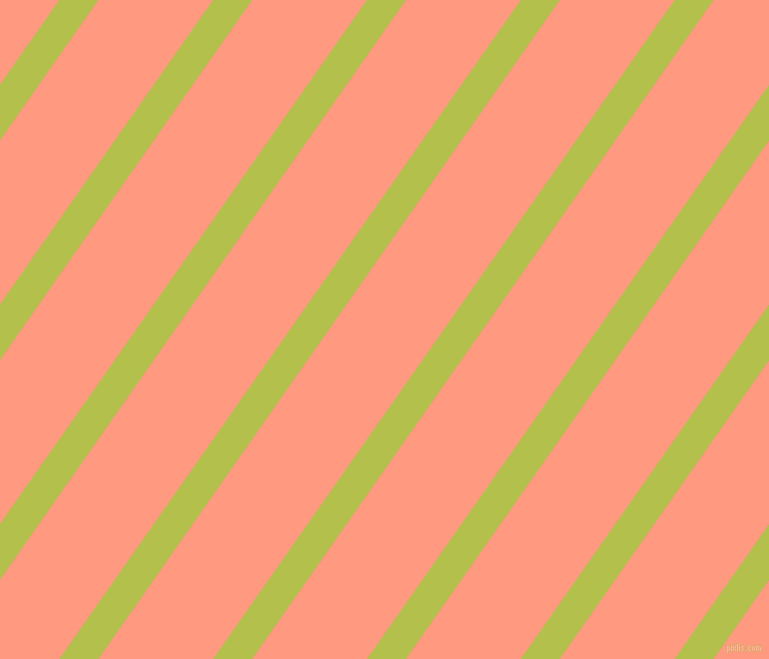 55 degree angle lines stripes, 32 pixel line width, 94 pixel line spacing, Celery and Vivid Tangerine angled lines and stripes seamless tileable