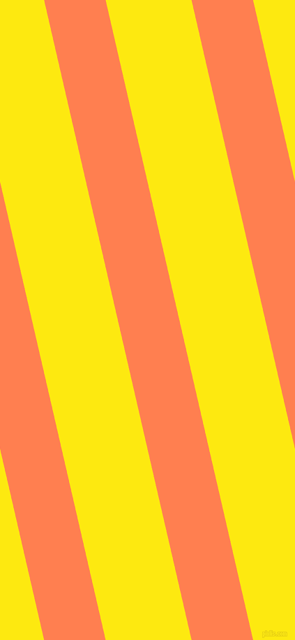 103 degree angle lines stripes, 86 pixel line width, 120 pixel line spacing, Coral and Lemon angled lines and stripes seamless tileable