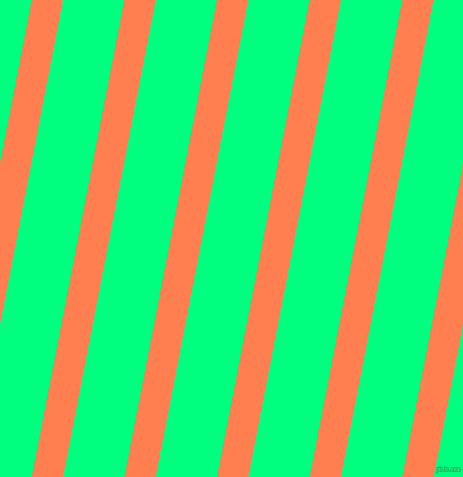 79 degree angle lines stripes, 44 pixel line width, 86 pixel line spacing, Coral and Spring Green angled lines and stripes seamless tileable