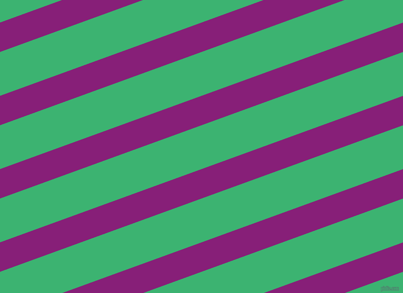 20 degree angle lines stripes, 55 pixel line width, 82 pixel line spacing, Dark Purple and Medium Sea Green angled lines and stripes seamless tileable
