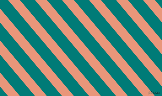 130 degree angle lines stripes, 29 pixel line width, 37 pixel line spacing, Dark Salmon and Surfie Green angled lines and stripes seamless tileable