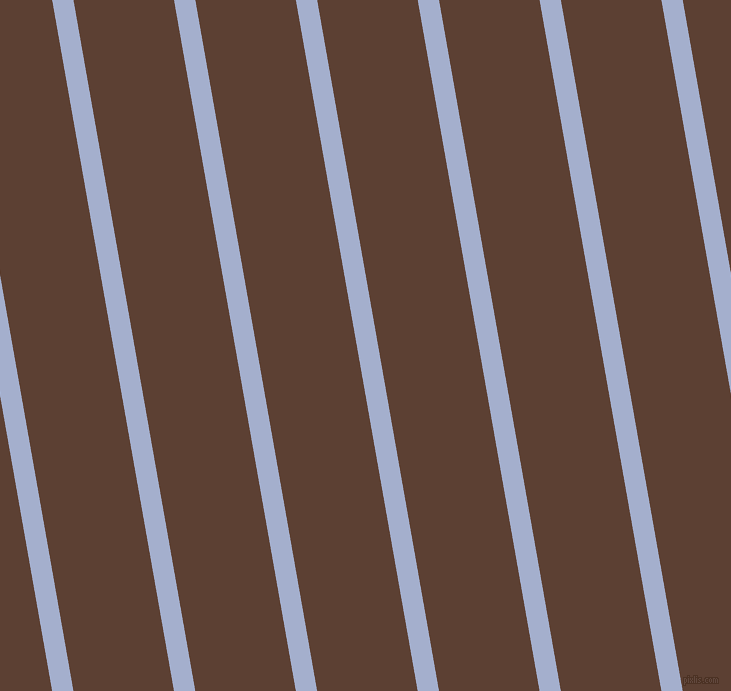 100 degree angle lines stripes, 21 pixel line width, 99 pixel line spacing, Echo Blue and Very Dark Brown angled lines and stripes seamless tileable
