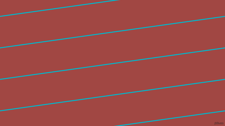 8 degree angle lines stripes, 4 pixel line width, 120 pixel line spacing, Iris Blue and Roof Terracotta angled lines and stripes seamless tileable