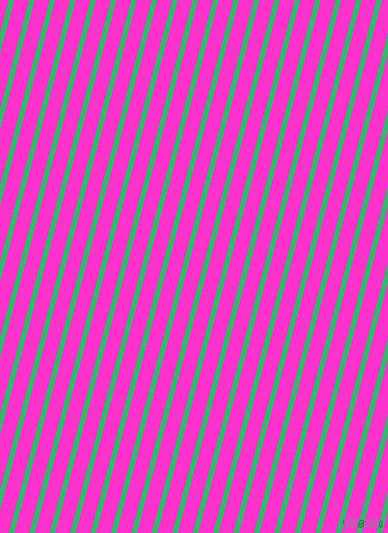 75 degree angle lines stripes, 5 pixel line width, 13 pixel line spacing, Medium Sea Green and Razzle Dazzle Rose angled lines and stripes seamless tileable
