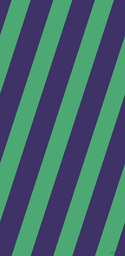 72 degree angle lines stripes, 59 pixel line width, 70 pixel line spacing, Ocean Green and Minsk angled lines and stripes seamless tileable