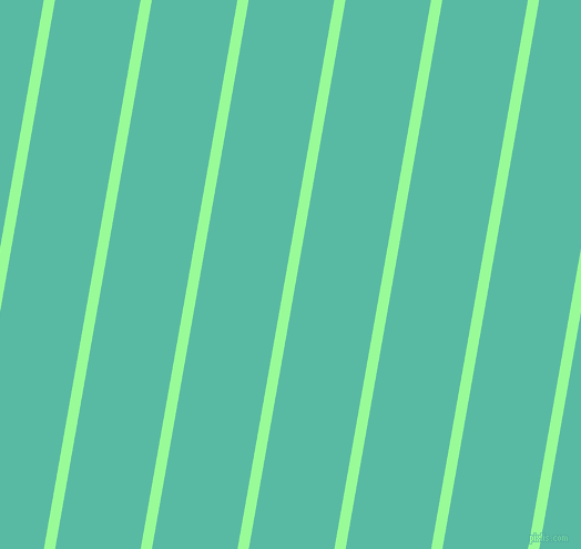 80 degree angle lines stripes, 10 pixel line width, 76 pixel line spacing, Pale Green and Puerto Rico angled lines and stripes seamless tileable