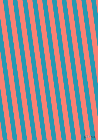 98 degree angle lines stripes, 15 pixel line width, 17 pixel line spacing, Pelorous and Salmon angled lines and stripes seamless tileable