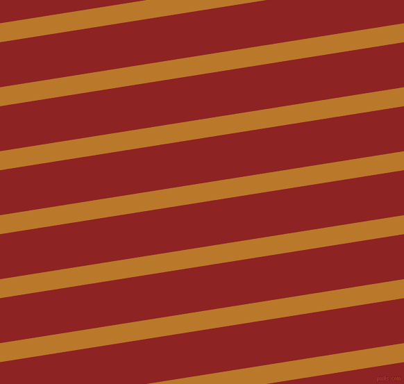 9 degree angle lines stripes, 27 pixel line width, 64 pixel line spacing, Pirate Gold and Mandarian Orange angled lines and stripes seamless tileable