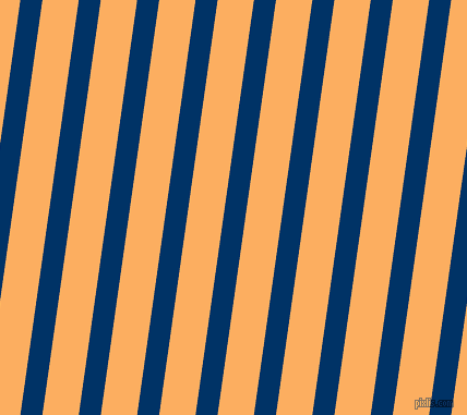 82 degree angle lines stripes, 20 pixel line width, 33 pixel line spacing, Prussian Blue and Rajah angled lines and stripes seamless tileable
