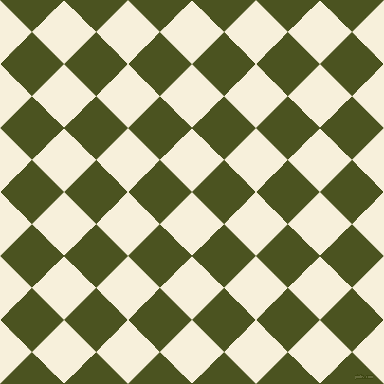 45/135 degree angle diagonal checkered chequered squares checker pattern checkers background, 88 pixel square size, , Apricot White and Army green checkers chequered checkered squares seamless tileable
