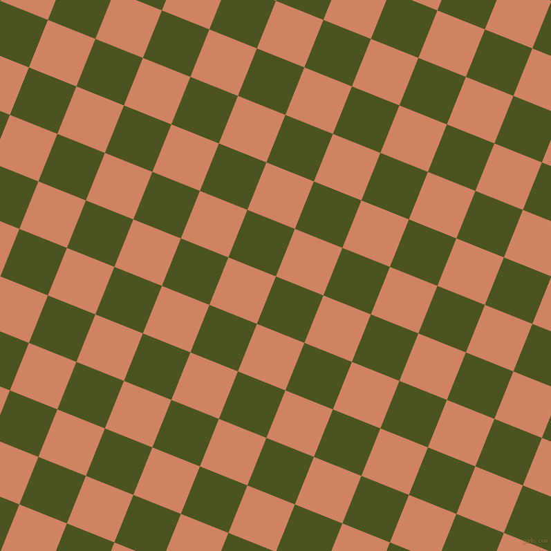 68/158 degree angle diagonal checkered chequered squares checker pattern checkers background, 74 pixel square size, , Army green and Burning Sand checkers chequered checkered squares seamless tileable