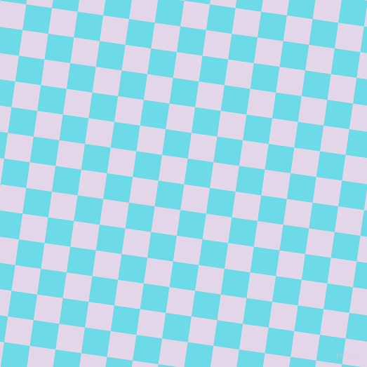 82/172 degree angle diagonal checkered chequered squares checker pattern checkers background, 37 pixel squares size, Blue Chalk and Turquoise Blue checkers chequered checkered squares seamless tileable