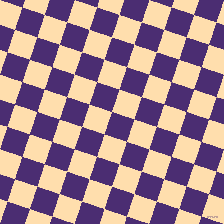 72/162 degree angle diagonal checkered chequered squares checker pattern checkers background, 76 pixel square size, , Blue Diamond and Navajo White checkers chequered checkered squares seamless tileable
