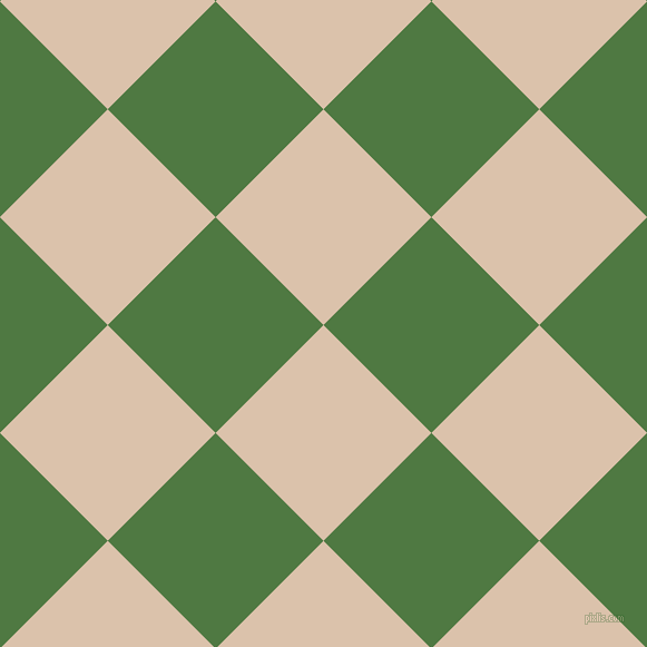 45/135 degree angle diagonal checkered chequered squares checker pattern checkers background, 137 pixel squares size, , Bone and Fern Green checkers chequered checkered squares seamless tileable