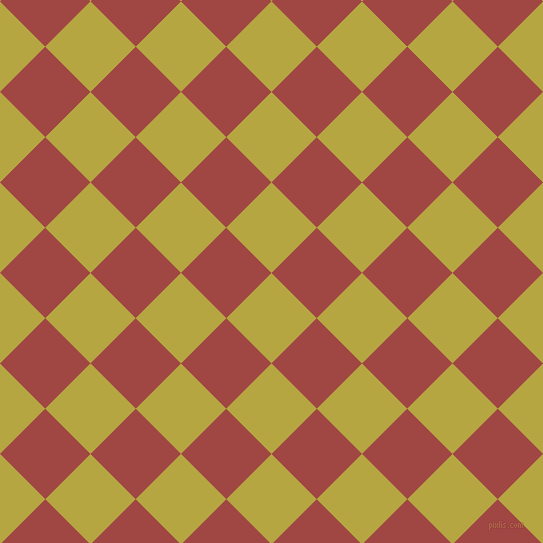 45/135 degree angle diagonal checkered chequered squares checker pattern checkers background, 64 pixel square size, , Brass and Roof Terracotta checkers chequered checkered squares seamless tileable