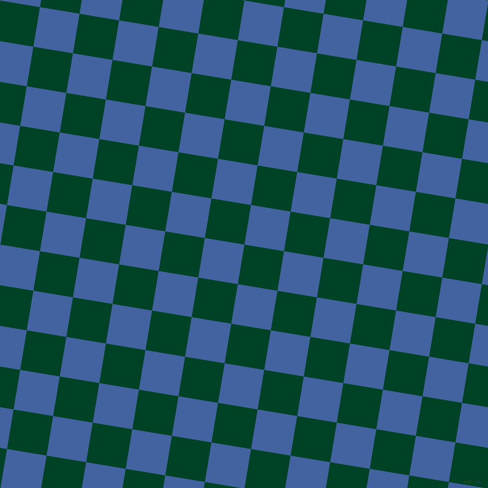81/171 degree angle diagonal checkered chequered squares checker pattern checkers background, 79 pixel square size, , British Racing Green and Mariner checkers chequered checkered squares seamless tileable
