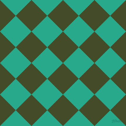45/135 degree angle diagonal checkered chequered squares checker pattern checkers background, 76 pixel square size, , Bronzetone and Niagara checkers chequered checkered squares seamless tileable