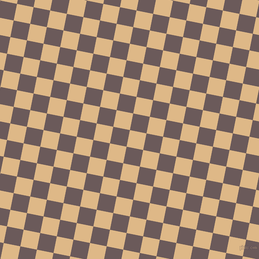 79/169 degree angle diagonal checkered chequered squares checker pattern checkers background, 34 pixel squares size, Burly Wood and Zambezi checkers chequered checkered squares seamless tileable