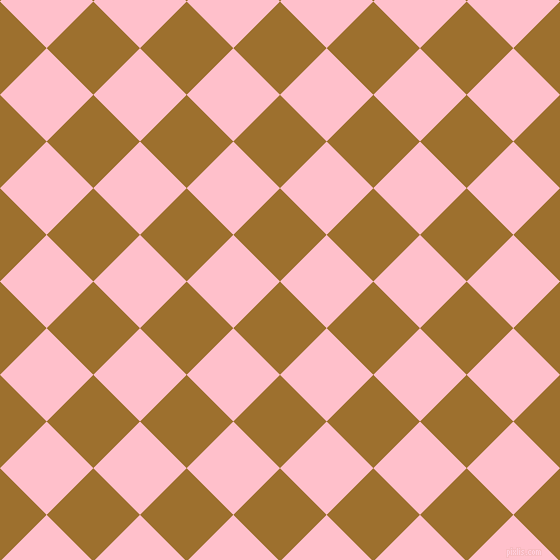 45/135 degree angle diagonal checkered chequered squares checker pattern checkers background, 66 pixel squares size, , Buttered Rum and Pink checkers chequered checkered squares seamless tileable