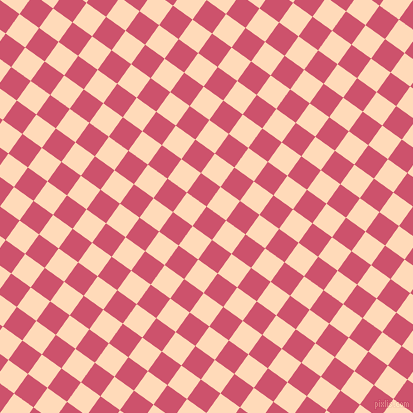 54/144 degree angle diagonal checkered chequered squares checker pattern checkers background, 24 pixel square size, , Cabaret and Peach Puff checkers chequered checkered squares seamless tileable