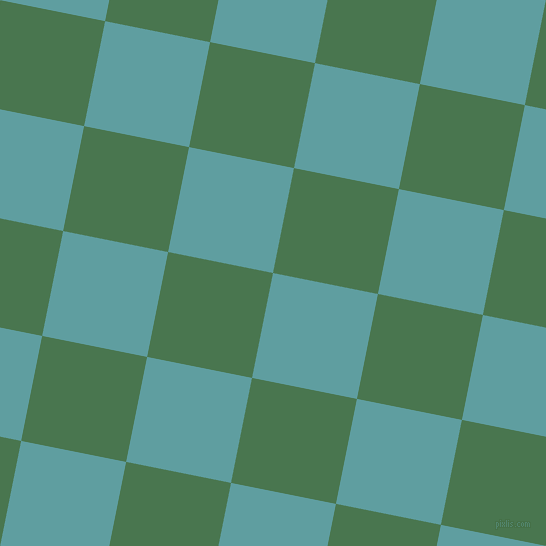 79/169 degree angle diagonal checkered chequered squares checker pattern checkers background, 107 pixel square size, , Cadet Blue and Killarney checkers chequered checkered squares seamless tileable