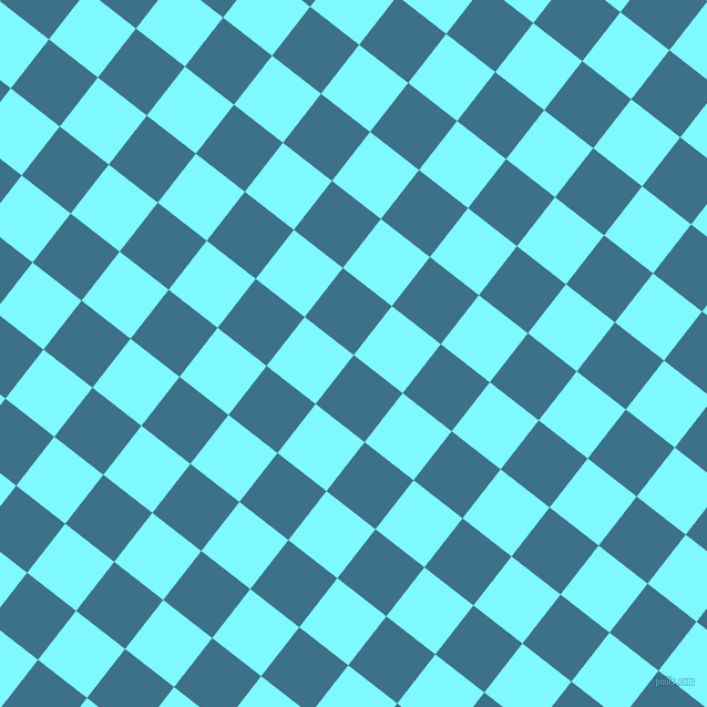 52/142 degree angle diagonal checkered chequered squares checker pattern checkers background, 56 pixel squares size, , Calypso and Electric Blue checkers chequered checkered squares seamless tileable