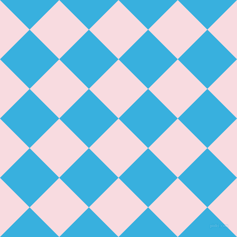 45/135 degree angle diagonal checkered chequered squares checker pattern checkers background, 82 pixel squares size, , Carousel Pink and Summer Sky checkers chequered checkered squares seamless tileable