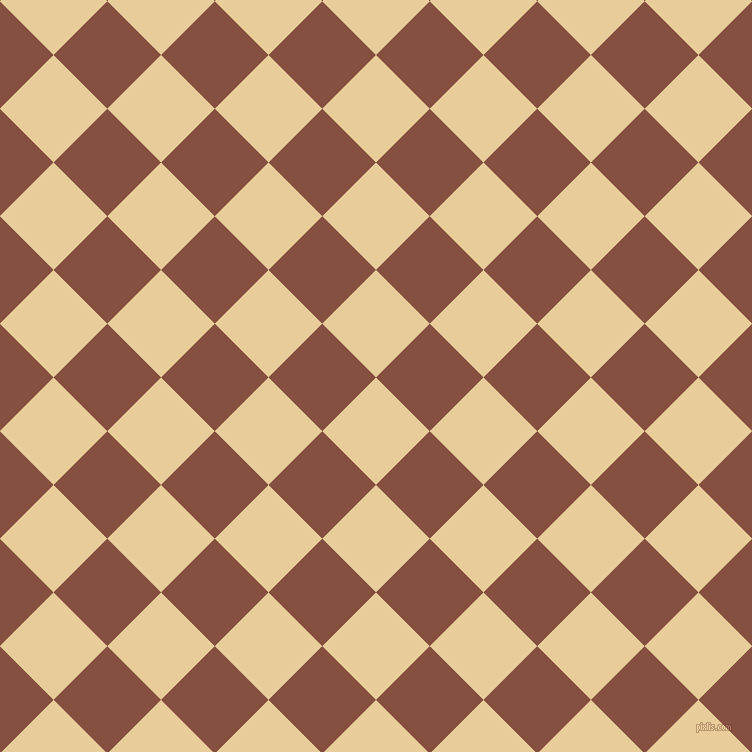 45/135 degree angle diagonal checkered chequered squares checker pattern checkers background, 76 pixel squares size, , Chamois and Ironstone checkers chequered checkered squares seamless tileable