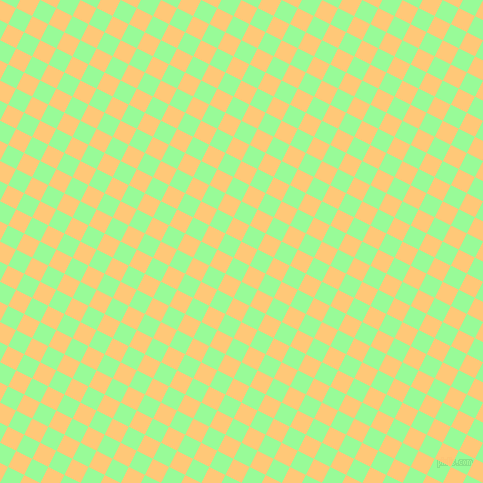 63/153 degree angle diagonal checkered chequered squares checker pattern checkers background, 18 pixel squares size, , Chardonnay and Pale Green checkers chequered checkered squares seamless tileable