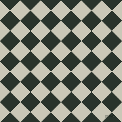 45/135 degree angle diagonal checkered chequered squares checker pattern checkers background, 50 pixel squares size, , Chrome White and Gordons Green checkers chequered checkered squares seamless tileable