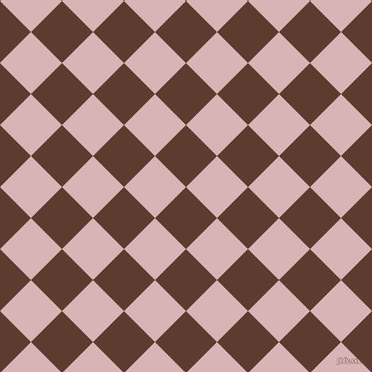 45/135 degree angle diagonal checkered chequered squares checker pattern checkers background, 62 pixel square size, , Cioccolato and Pink Flare checkers chequered checkered squares seamless tileable