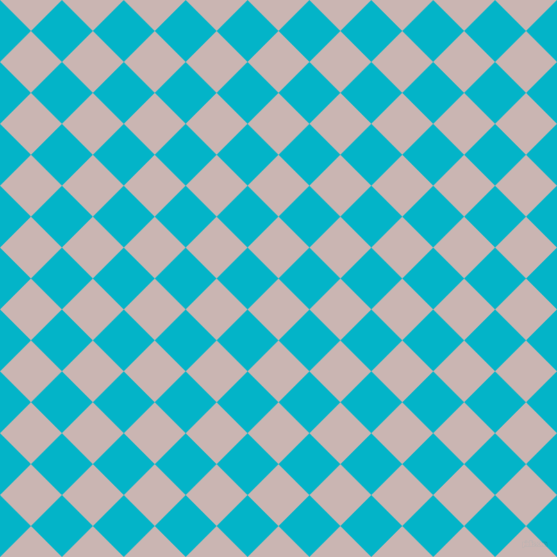 45/135 degree angle diagonal checkered chequered squares checker pattern checkers background, 63 pixel squares size, , Cold Turkey and Iris Blue checkers chequered checkered squares seamless tileable