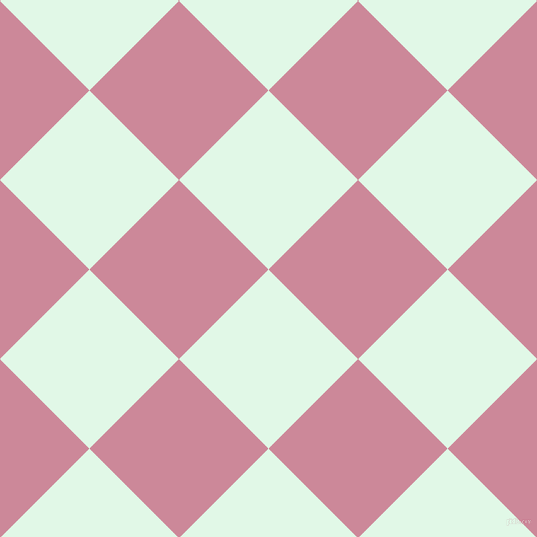 45/135 degree angle diagonal checkered chequered squares checker pattern checkers background, 179 pixel squares size, Cosmic Latte and Puce checkers chequered checkered squares seamless tileable