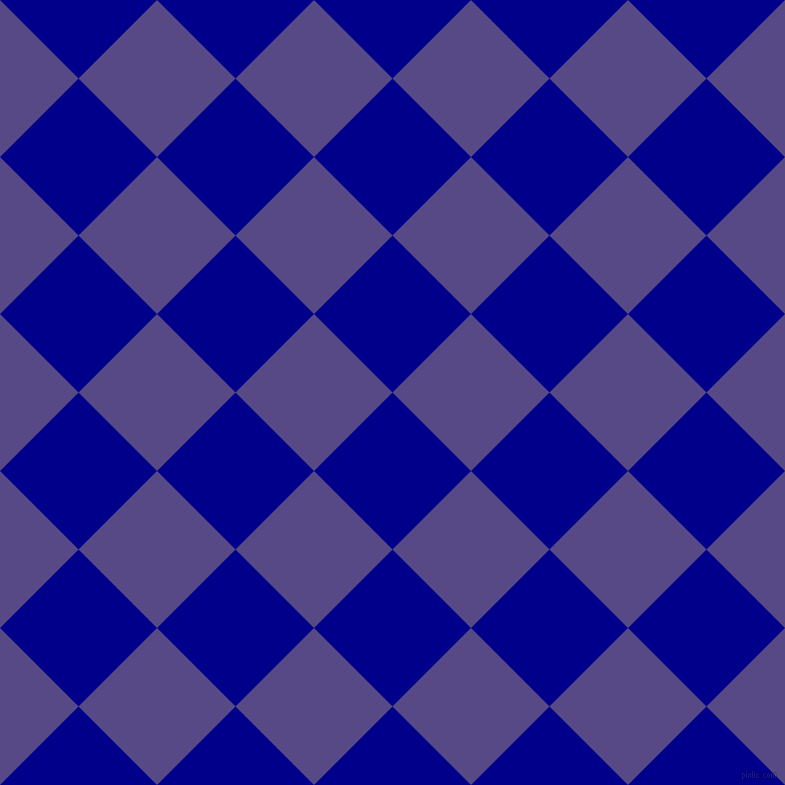 45/135 degree angle diagonal checkered chequered squares checker pattern checkers background, 111 pixel squares size, , Dark Blue and Victoria checkers chequered checkered squares seamless tileable