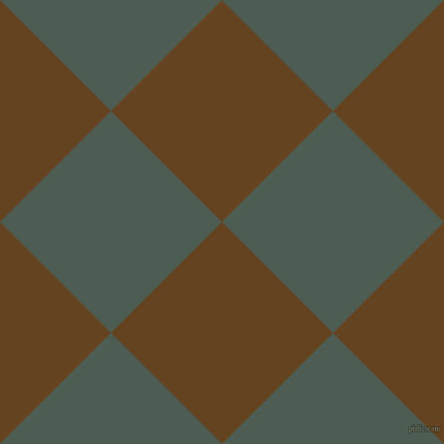 45/135 degree angle diagonal checkered chequered squares checker pattern checkers background, 176 pixel squares size, Dark Brown and Feldgrau checkers chequered checkered squares seamless tileable