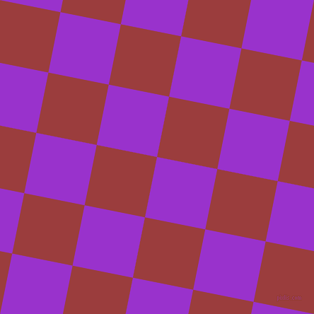 79/169 degree angle diagonal checkered chequered squares checker pattern checkers background, 87 pixel squares size, , Dark Orchid and Mexican Red checkers chequered checkered squares seamless tileable
