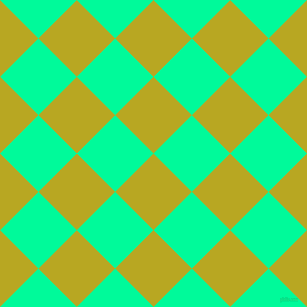 45/135 degree angle diagonal checkered chequered squares checker pattern checkers background, 109 pixel square size, , Earls Green and Medium Spring Green checkers chequered checkered squares seamless tileable