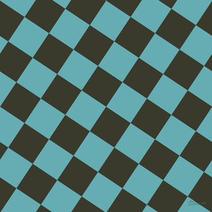 56/146 degree angle diagonal checkered chequered squares checker pattern checkers background, 58 pixel square size, , El Paso and Fountain Blue checkers chequered checkered squares seamless tileable