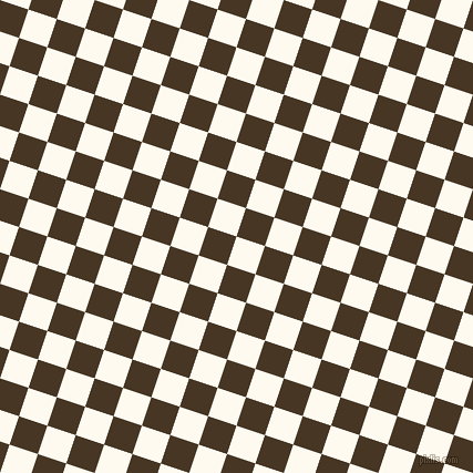 72/162 degree angle diagonal checkered chequered squares checker pattern checkers background, 27 pixel squares size, , Floral White and Clinker checkers chequered checkered squares seamless tileable
