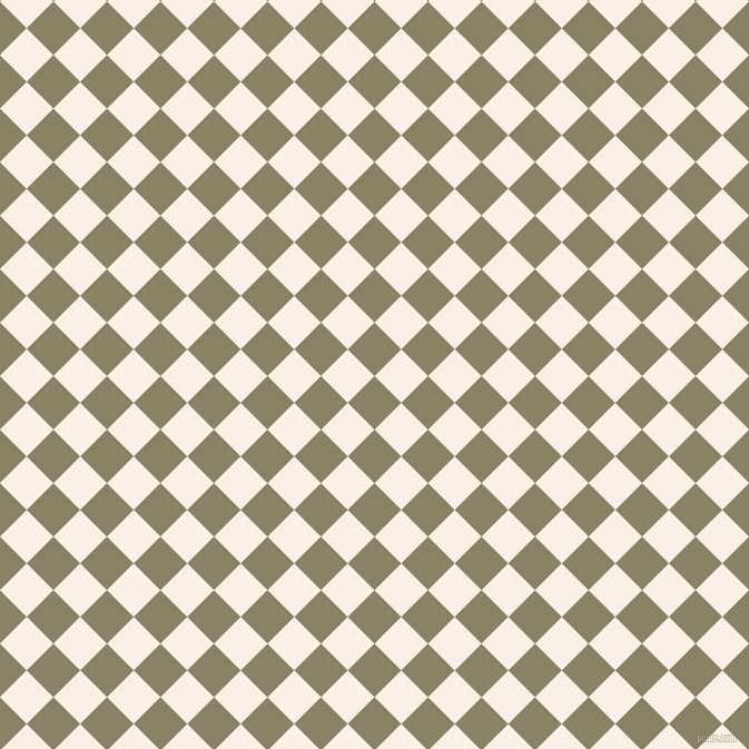 45/135 degree angle diagonal checkered chequered squares checker pattern checkers background, 34 pixel squares size, , Granite Green and Linen checkers chequered checkered squares seamless tileable