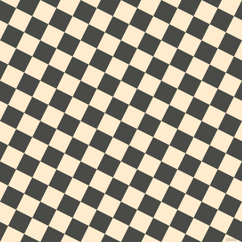 63/153 degree angle diagonal checkered chequered squares checker pattern checkers background, 60 pixel squares size, Gravel and Blanched Almond checkers chequered checkered squares seamless tileable