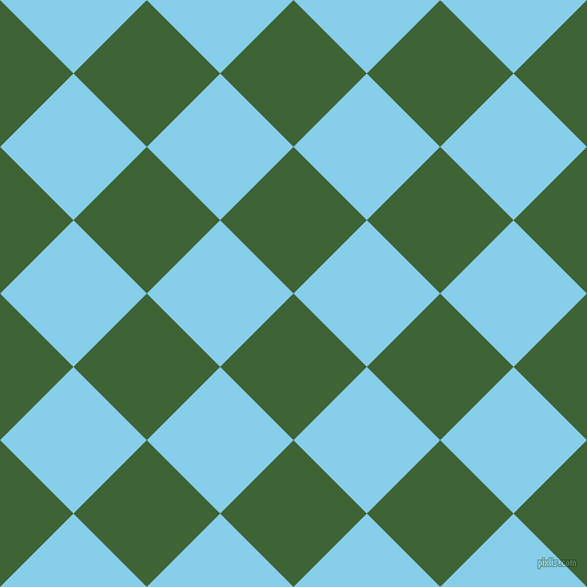 45/135 degree angle diagonal checkered chequered squares checker pattern checkers background, 94 pixel squares size, Green House and Sky Blue checkers chequered checkered squares seamless tileable