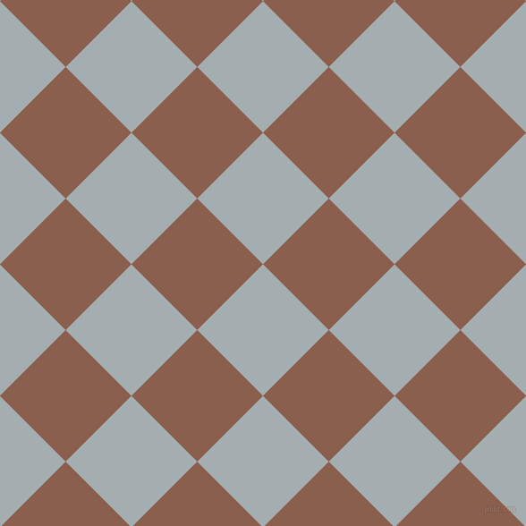45/135 degree angle diagonal checkered chequered squares checker pattern checkers background, 104 pixel squares size, Gull Grey and Spicy Mix checkers chequered checkered squares seamless tileable