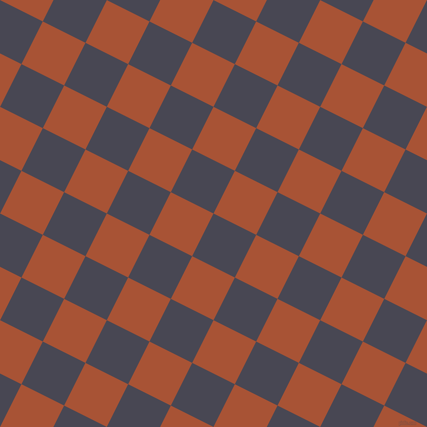 63/153 degree angle diagonal checkered chequered squares checker pattern checkers background, 98 pixel square size, Gun Powder and Orange Roughy checkers chequered checkered squares seamless tileable