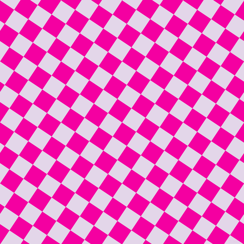 56/146 degree angle diagonal checkered chequered squares checker pattern checkers background, 55 pixel squares size, Hollywood Cerise and Blue Chalk checkers chequered checkered squares seamless tileable