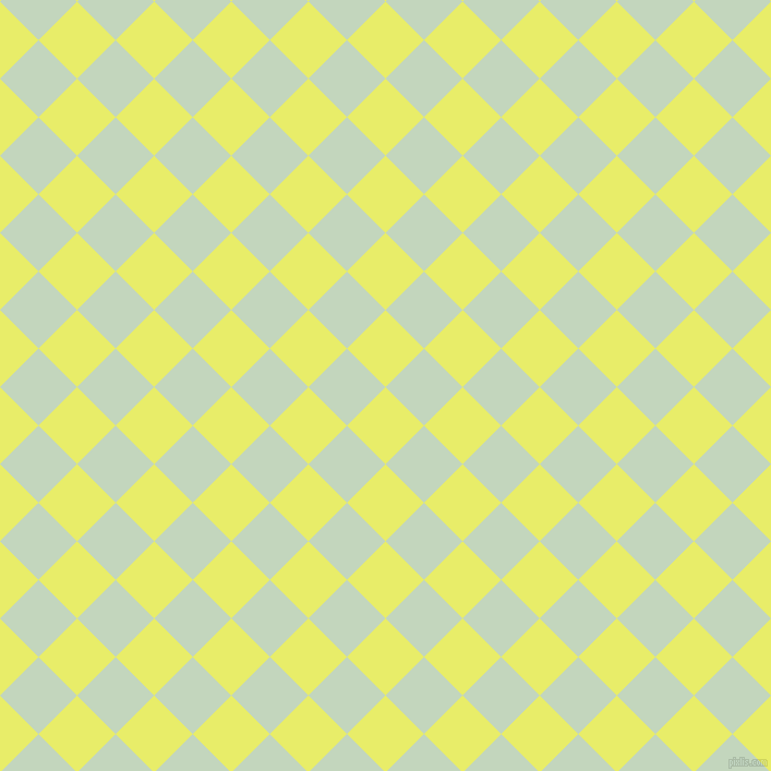 45/135 degree angle diagonal checkered chequered squares checker pattern checkers background, 50 pixel square size, , Honeysuckle and Surf Crest checkers chequered checkered squares seamless tileable