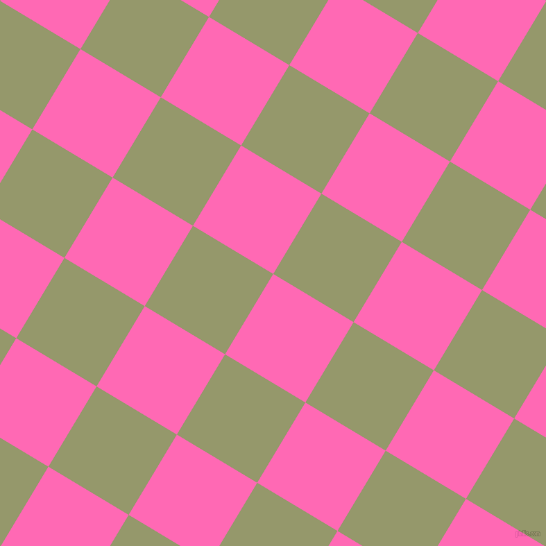 59/149 degree angle diagonal checkered chequered squares checker pattern checkers background, 135 pixel square size, , Hot Pink and Avocado checkers chequered checkered squares seamless tileable