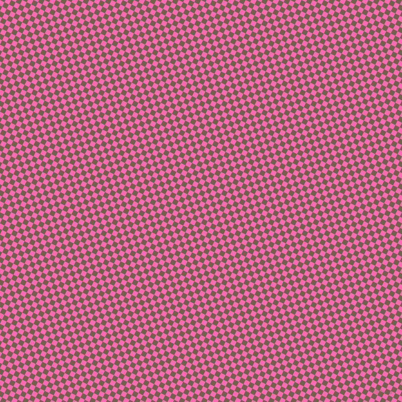 63/153 degree angle diagonal checkered chequered squares checker pattern checkers background, 10 pixel square size, Hot Pink and Soya Bean checkers chequered checkered squares seamless tileable