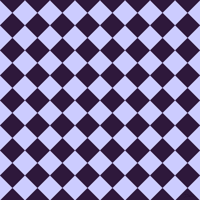 45/135 degree angle diagonal checkered chequered squares checker pattern checkers background, 62 pixel squares size, , Lavender Blue and Blackcurrant checkers chequered checkered squares seamless tileable